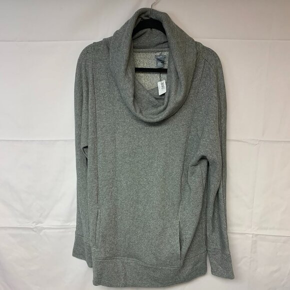 Aerie womens SZ XL tunic pullover grey metallic activewear loungewear NWT - Picture 1 of 10